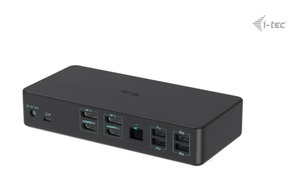 i-tec USB 3.0/USB-C/Thunderbolt 3 Professional Dual 4K Display Dock.st. Gen2, PD 100W