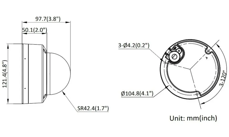 Hikvision DS-2CD1123G2-LIU(2.8mm) - 2MPix IP Dome Hybrid kamera, IR 30m, mikrofon, IP67