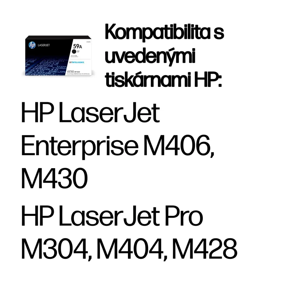HP CF259A originální černý toner č.59A cca 3000str. JetIntelligence (pro LJ M404, M428) (*sklad*)