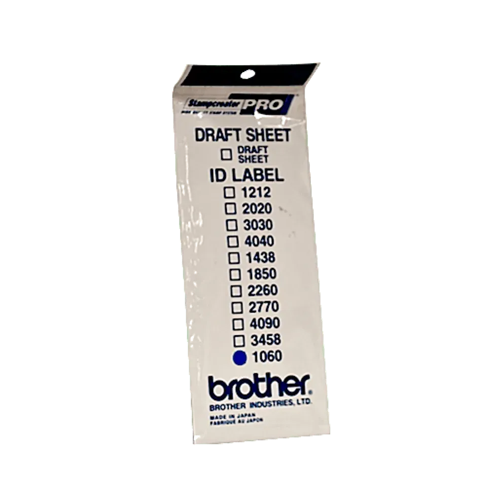 Brother ID-1060, štítek razítka s průhlednou krytkou, 12ks (10x60 mm)