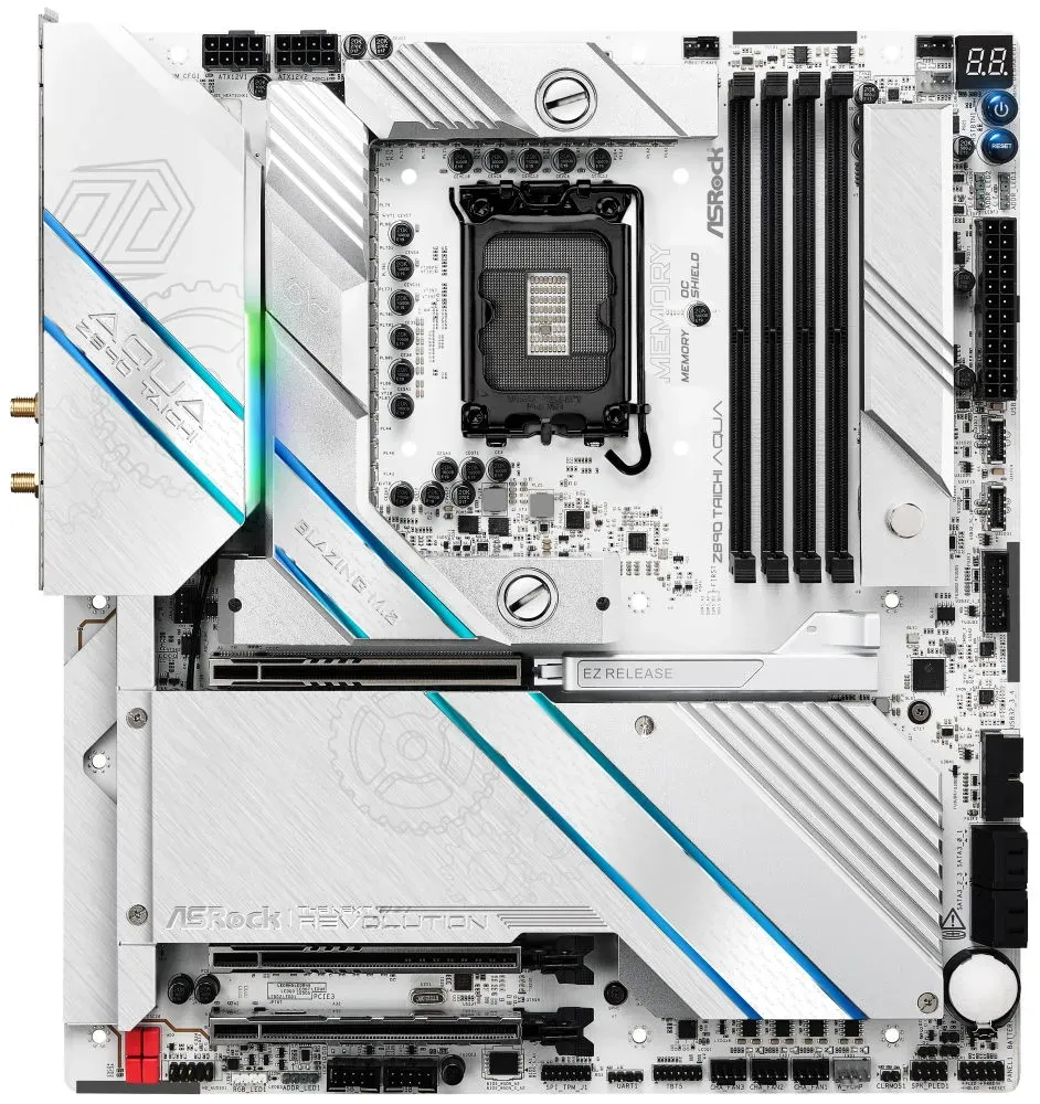 ASRock Z890 Taichi Aqua / Intel Z890 / LGA1851 / 4x DDR5 / 6x M.2 / 2x Thunderbolt 4 / 8x USB-C / WiFi / EATX