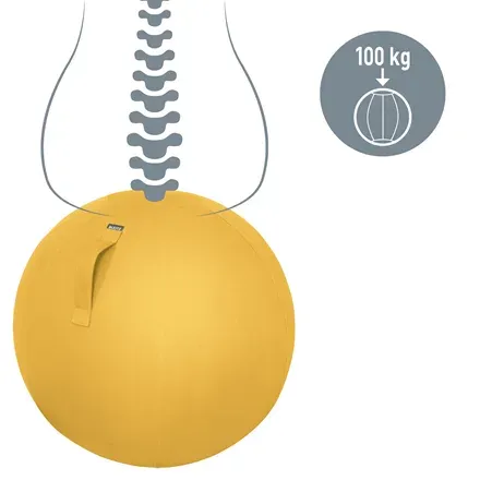 LEITZ Ergonomický sedací míč ERGO Cosy, teplá žlutá