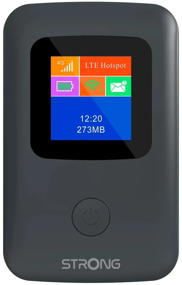 STRONG 4G MIFI 150CD/ Wi-Fi standard 802.11 b/g/n/ 150 Mbit/s/ 2,4GHz/ 1x SIM slot/ 1x microUSB/ 1x micro SD/ USB-C
