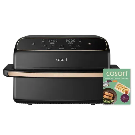 Cosori Dual Blaze Twin Fry Compact horkovzdušná fritéza 8,6 L, keramika, černá