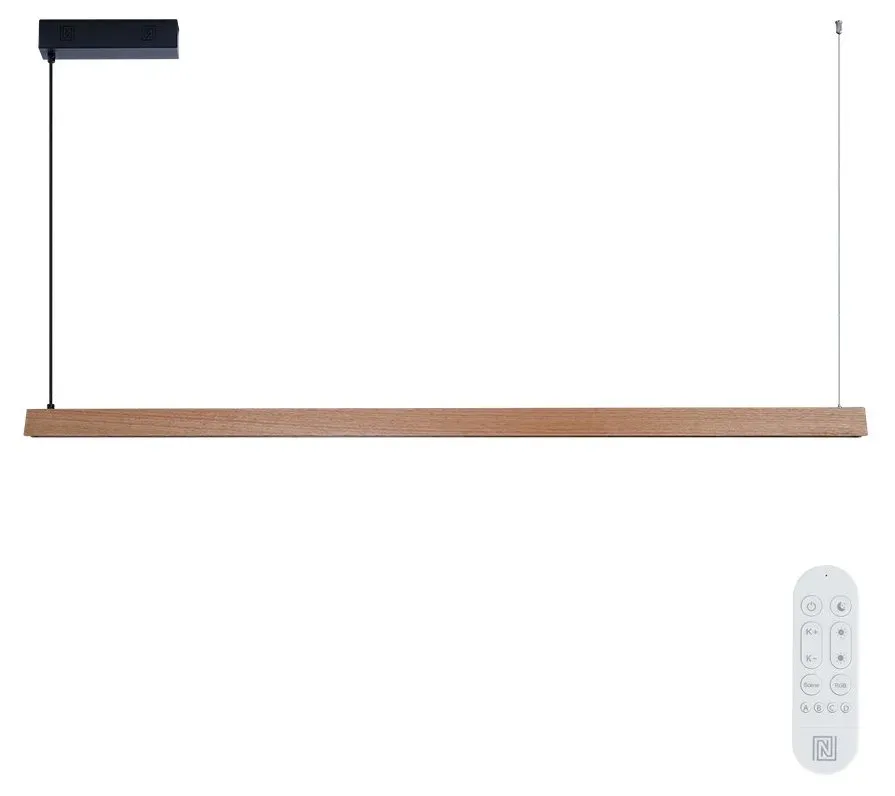 IMMAX NEO MADEIRA SMART lineár osvětlení, dřevo dub, 152cm, Wi-Fi, TUYA
