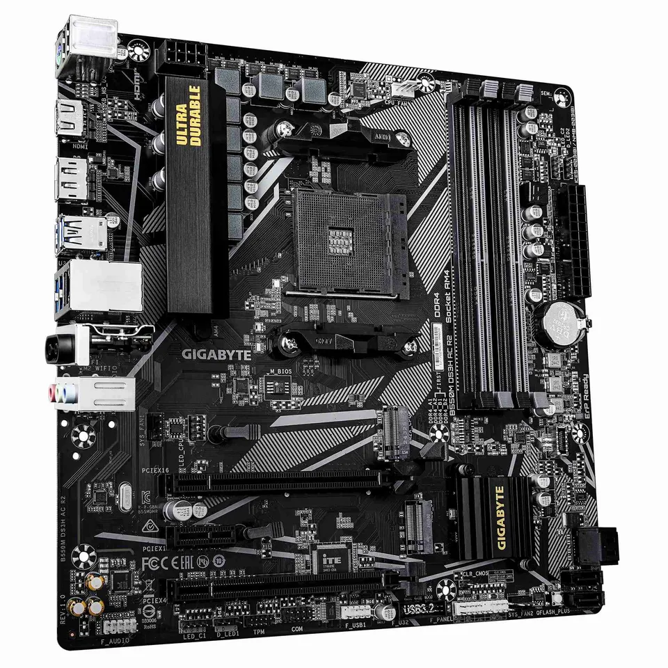 GIGABYTE MB Sc AM4 B550M DS3H AC R2, AMD B550, 4xDDR5, DP, HDMI, mATX