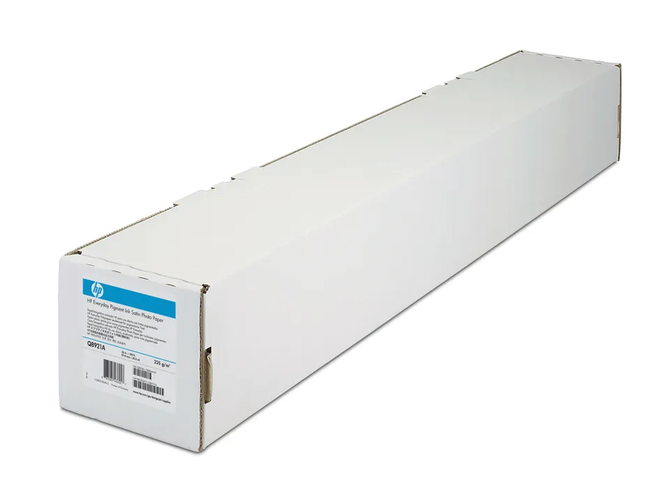HP Professional Instant-dry Satin Photo Paper. 3-in core, 287 microns (11.3 mil) • 300 g/m2 • 610 mm x 15.2 m, Q8759A