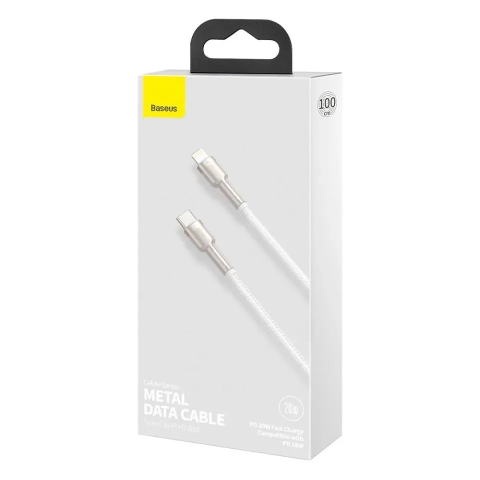 Baseus Datový kabel Cafule USB-C/Lightning PD 20W 1m bílý