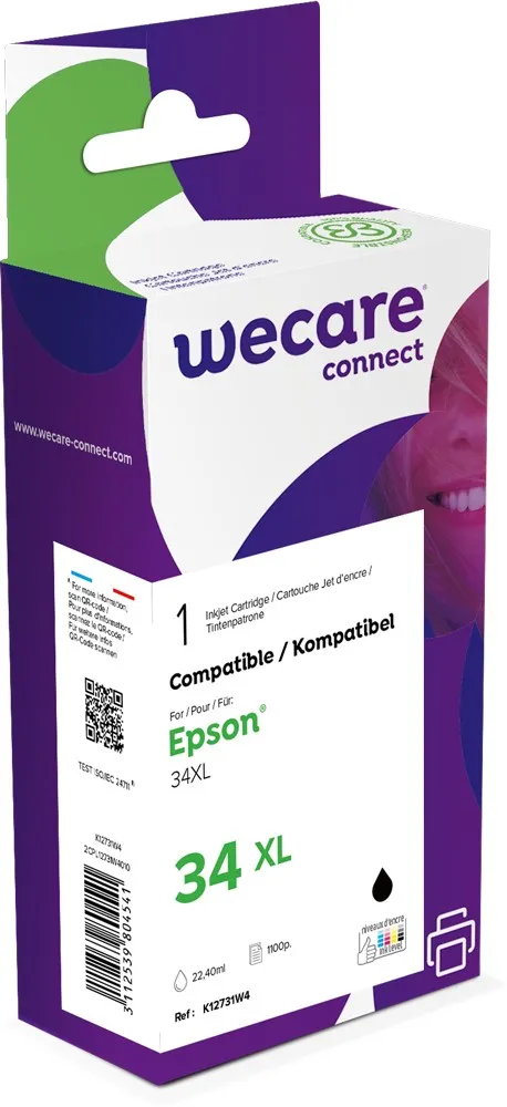 WECARE ARMOR ink kompatibilní s EPSON C13T34714010,černá/black