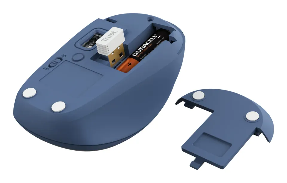 TRUST Myš YVI+, Bezdrátová, Eco, modrá - bluetooth + wifi