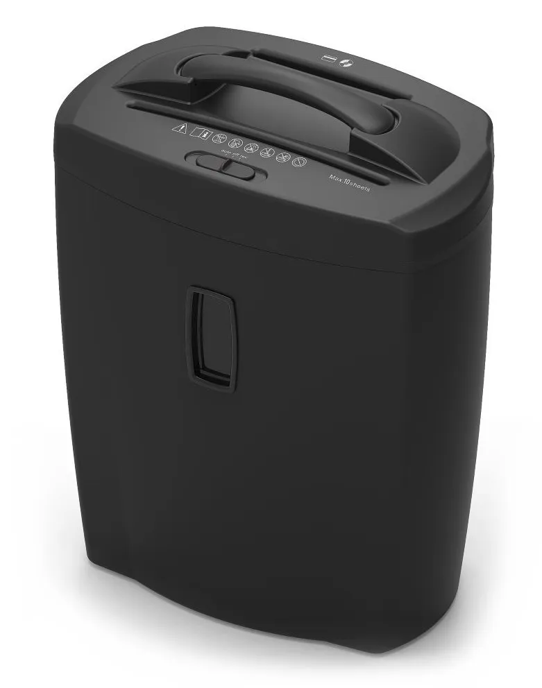 AT skartovač AT-10C/ řez 5x18 mm/ pracovní šíře 223 mm/ kapacita 10 listů/ objem koše 21 l/ stupeň utajení P4/ černý