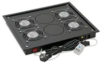 TRITON Ventilační jednotka horní (spodní), 4 ventilátory-230V/60W, termostat, černá