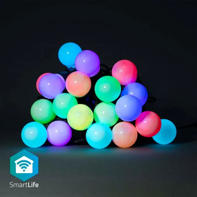 Nedis WIFILP03C20 SmartLife světelný řetěz | Wi-Fi | RGB | 20 LED's | 10 m | And