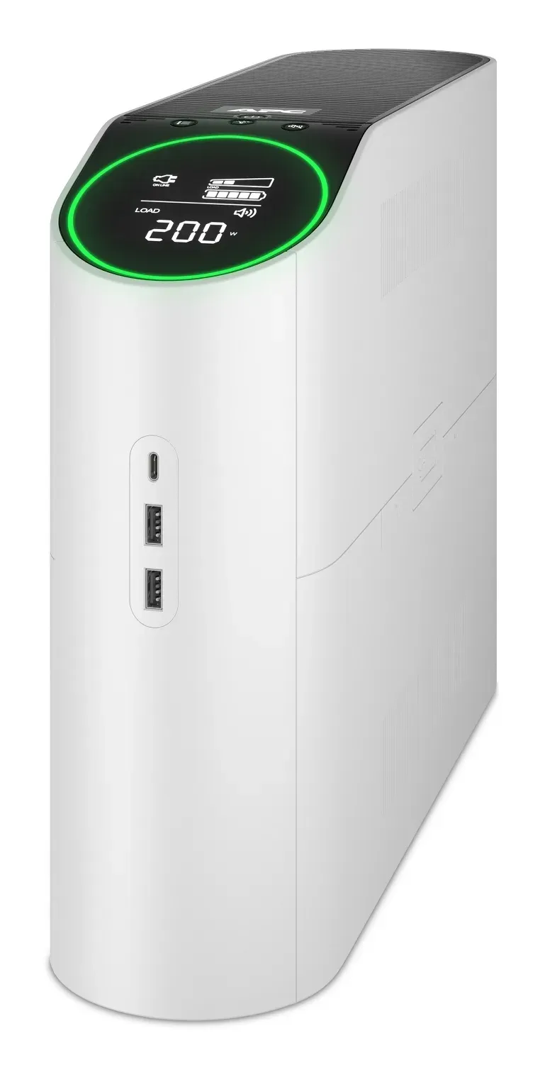 APC Back-UPS Pro Gaming 2200VA, 6 Outlets, AVR, LCD Interface (1320W), 4x Schuko, 2x IEC C13, bílá (Arctic)