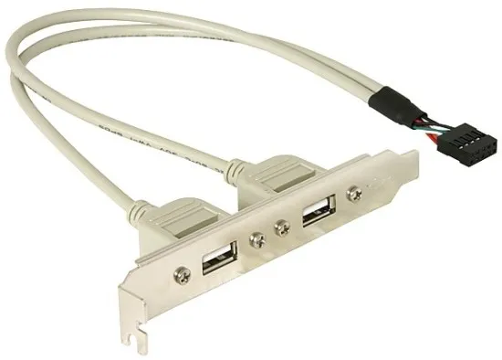 Záslepka do slotu se dvěma USB A konektory