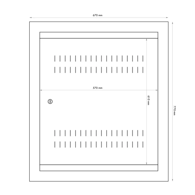 Datacom 19" rozvaděč pod omítku 4U+2U/150mm plech