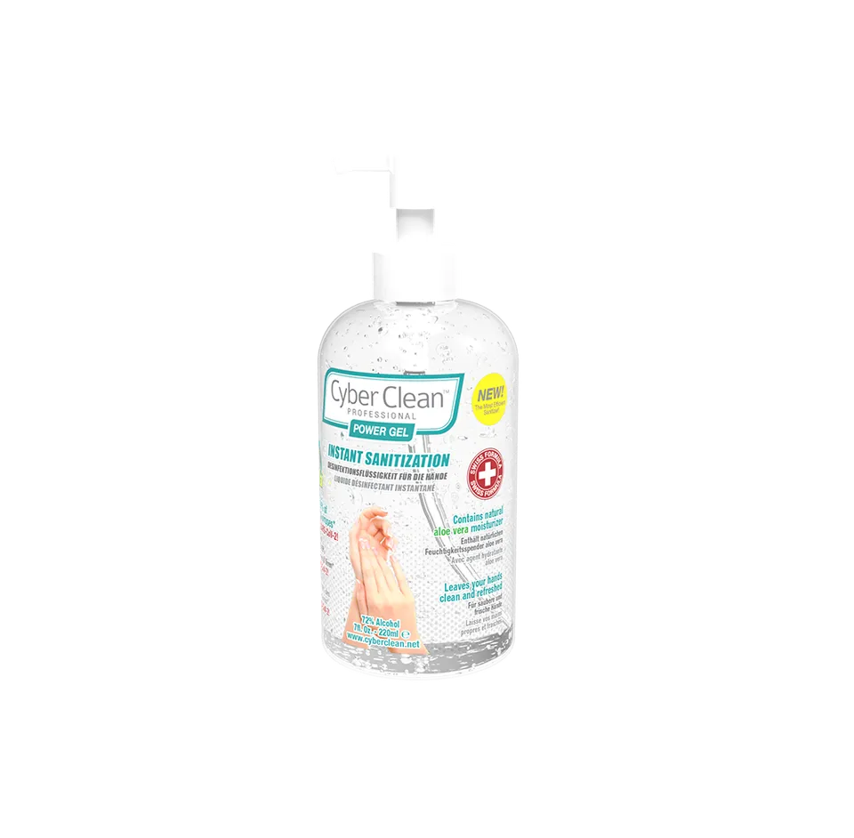 CyberClean POWER GEL - instant liquid sanitizer 7 oz / 220 ml (47029)