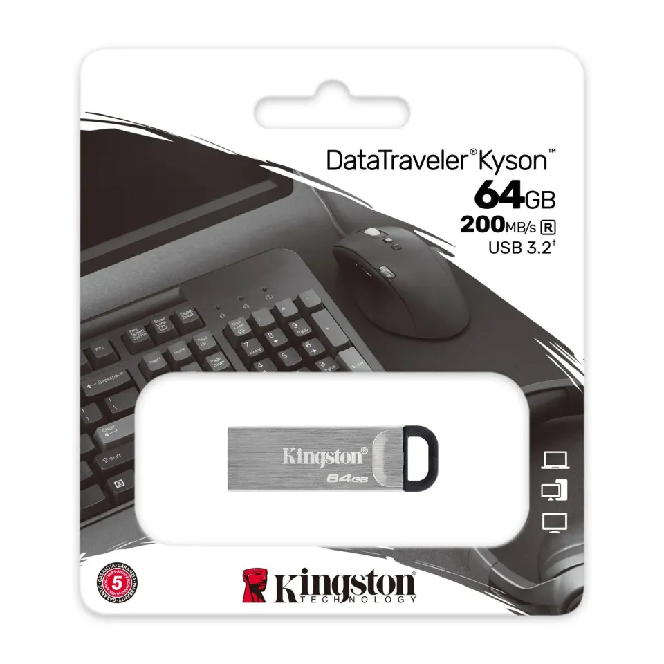 KINGSTON DataTraveler KYSON 64GB black USB3.2 Gen1 flash drive