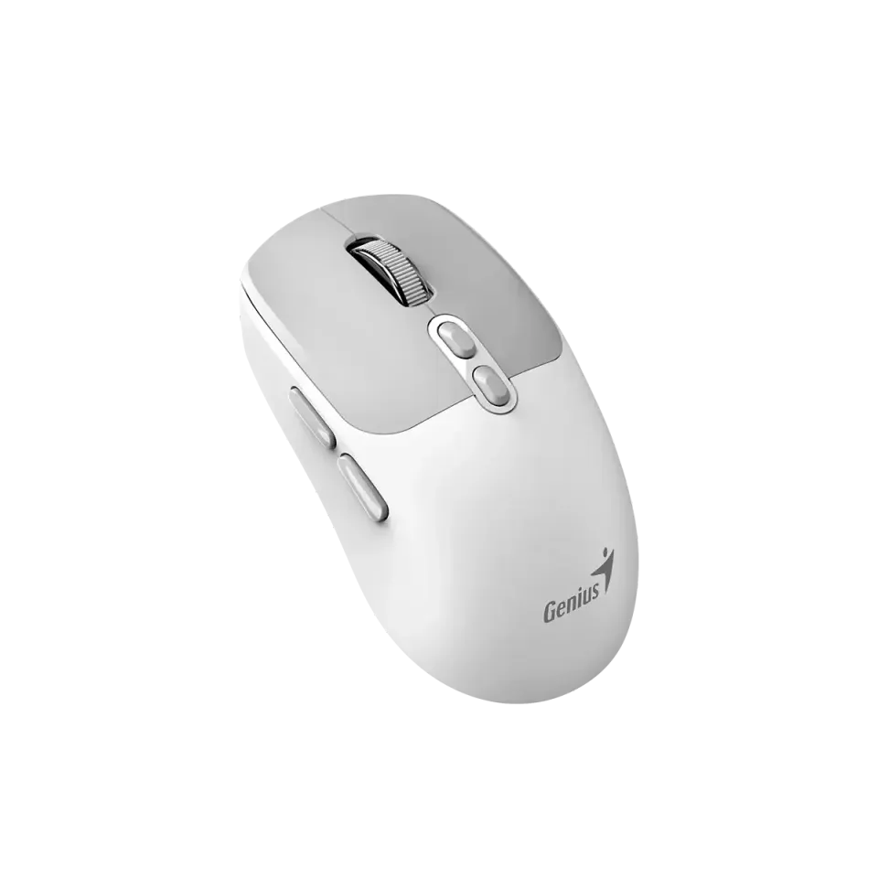 GENIUS myš NX-8080S BT/ duální Bluetooth + 2,4GHz/ 1600 dpi/ Copilot/ bezdrátová/ tichá/ bílošedá