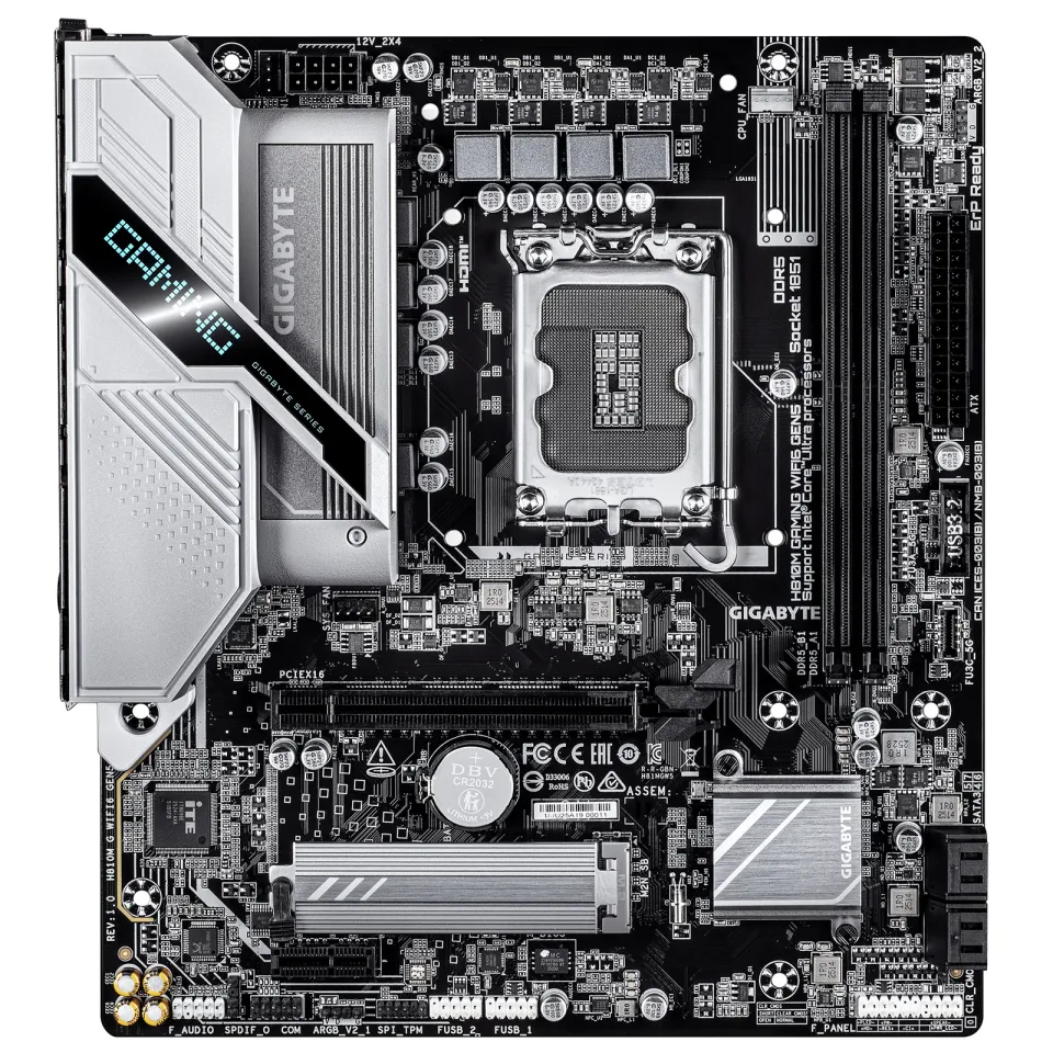 GIGABYTE MB Sc LGA1851 H810M GAMING WIFI6 Gen5, Intel H810, 2xDDR5, WiFi, 1xDP, 1xHDMI, mATX