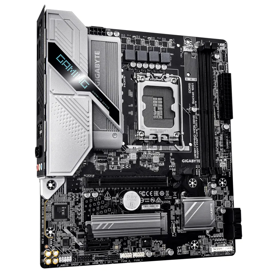 GIGABYTE MB Sc LGA1851 H810M GAMING WIFI6 Gen5, Intel H810, 2xDDR5, WiFi, 1xDP, 1xHDMI, mATX