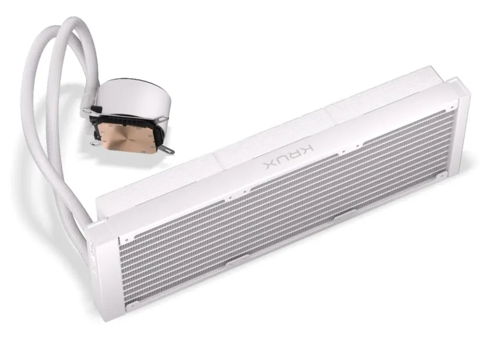Krux vodní chladič CPU HydroGlance 360 ARGB LCD White / 3x120mm ARGB / PWM / display / AMD i Intel / bílý