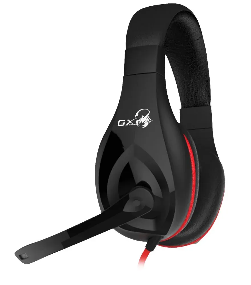 GENIUS sluchátka s mikrofonem HS-G560 GX Gaming, black-red, 3,5"jack