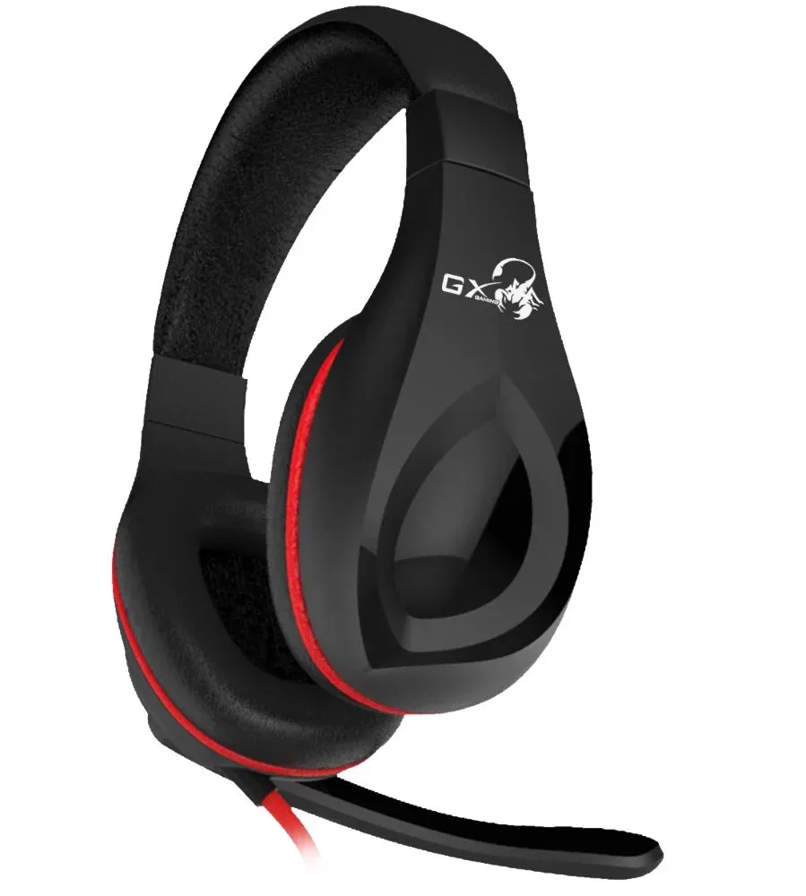 GENIUS sluchátka s mikrofonem HS-G560 GX Gaming, black-red, 3,5"jack