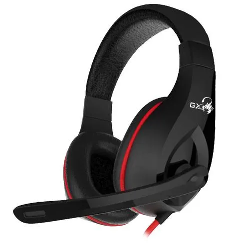 GENIUS sluchátka s mikrofonem HS-G560 GX Gaming, black-red, 3,5"jack