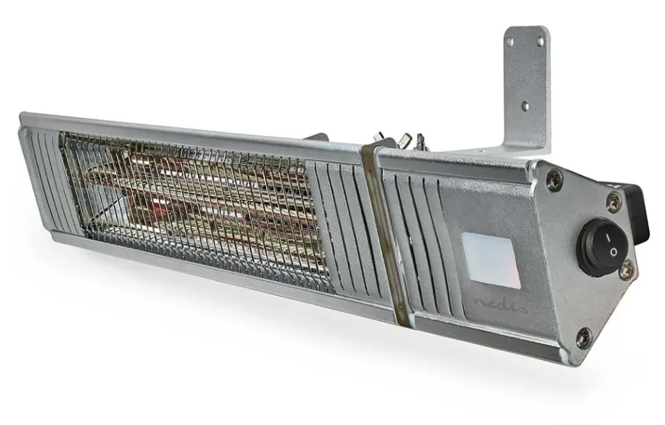 NEDIS ohřívač terasy/ spotřeba 2000 W/ 9 nastavení teploty/ IP65/ na zeď/ hliník