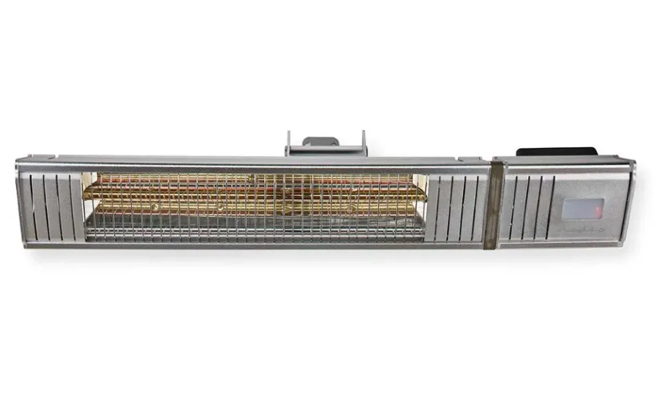 NEDIS ohřívač terasy/ spotřeba 2000 W/ 9 nastavení teploty/ IP65/ na zeď/ hliník