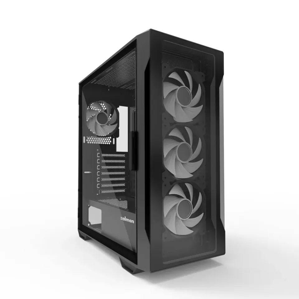 Zalman skříň I3 Neo / middle tower / ATX / 4x120 ARGB fan / 2xUSB 3.0 / 1xUSB 2.0 / skl. přední panel i bočnice / černá
