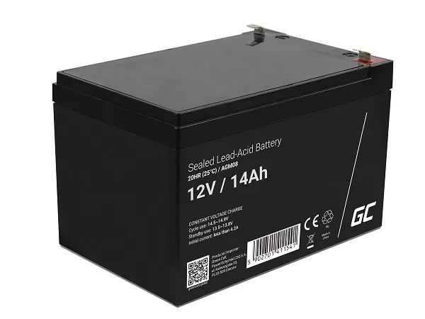 Green Cell AGM VRLA 12V 14Ah maintenance-free battery for the alarm system, cash