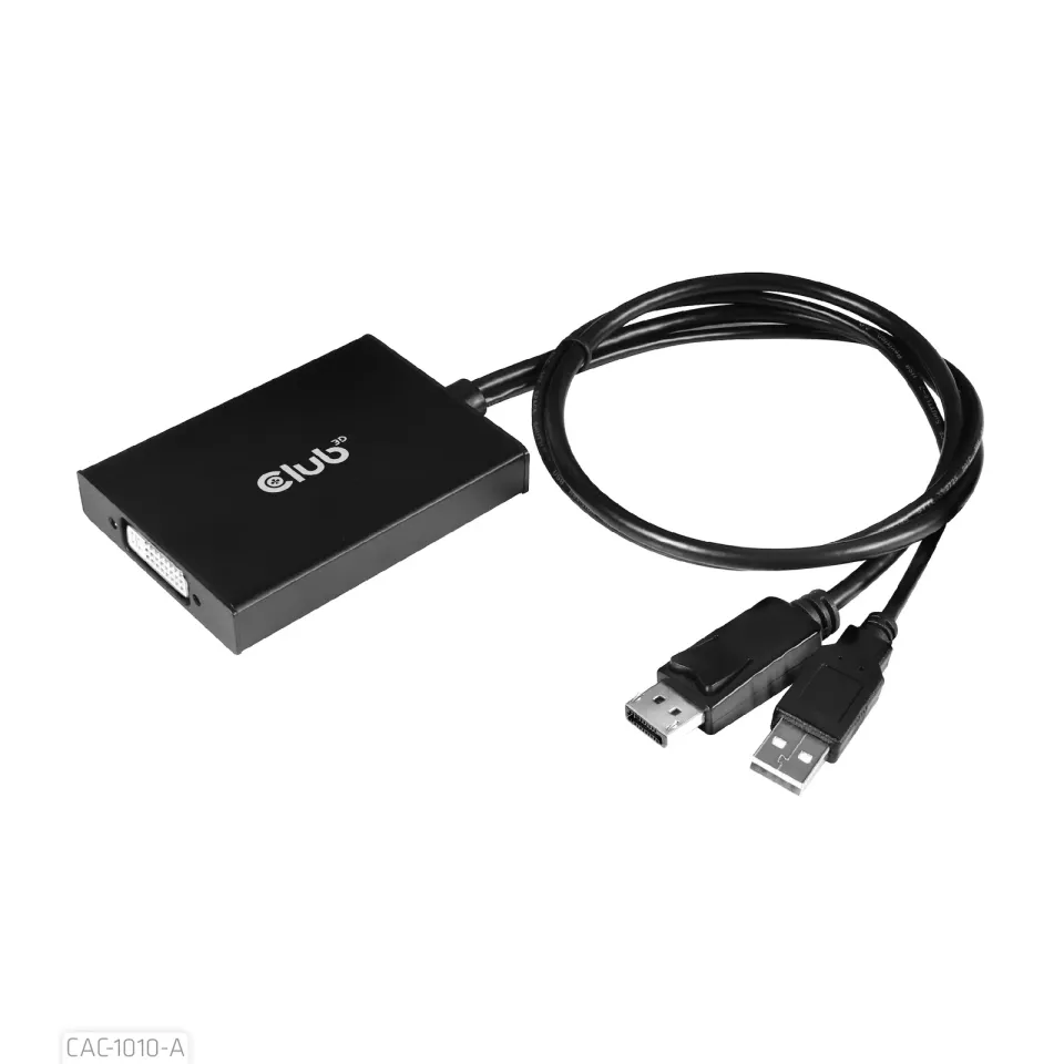 Club3D Adaptér aktivní DisplayPort na Dual Link DVI-D, USB napájení, 60cm, HDCP off, pro Apple Cinema displeje
