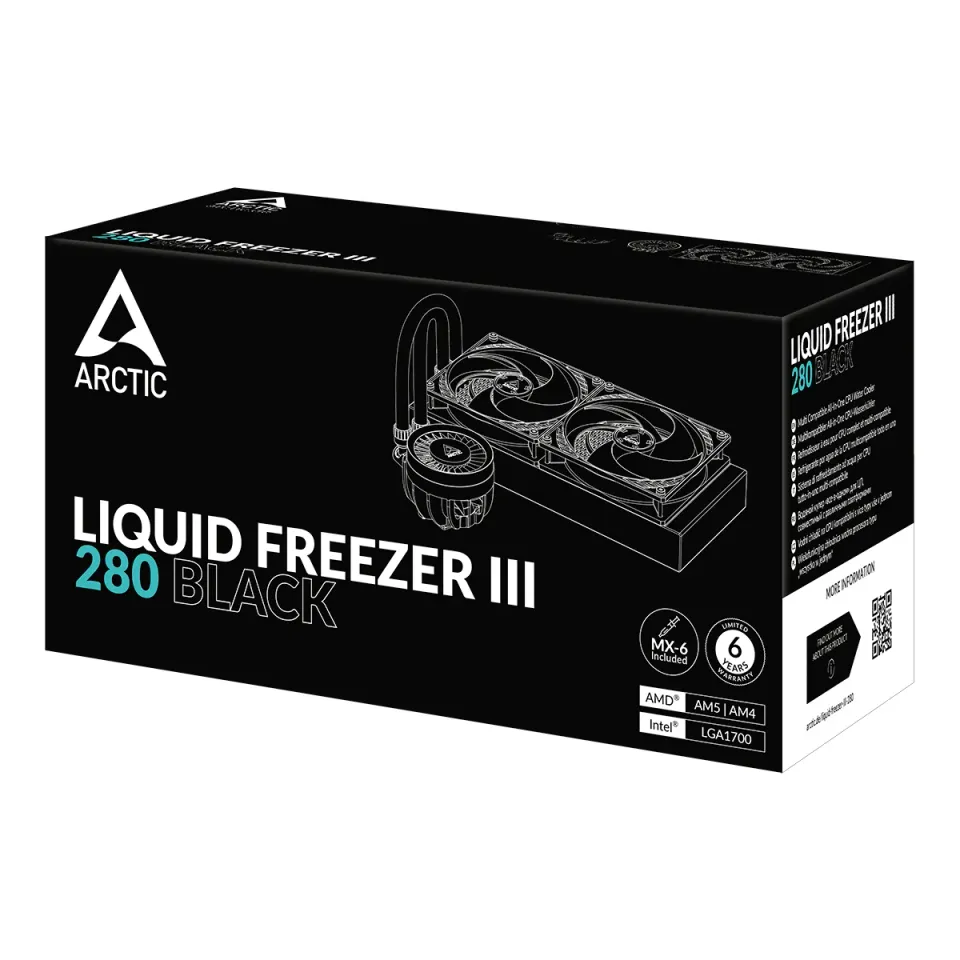 ARCTIC Liquid Freezer III - 280 : All-in-One CPU Water Cooler with 280mm radiator and 2x P14 PWM PST