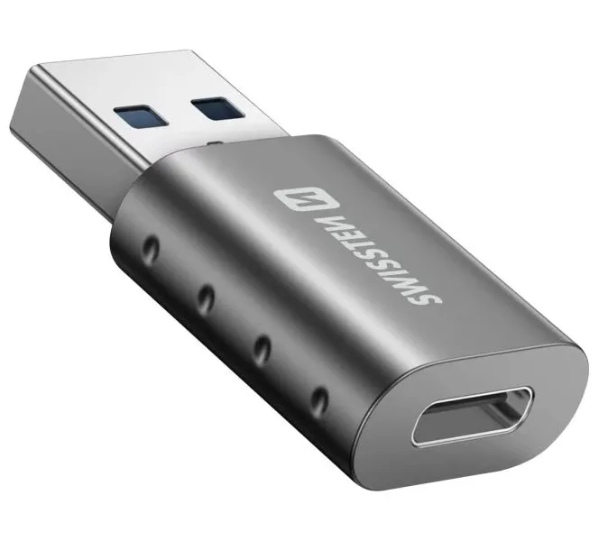 Swissten adapter usb-a(m)/usb-c(f)