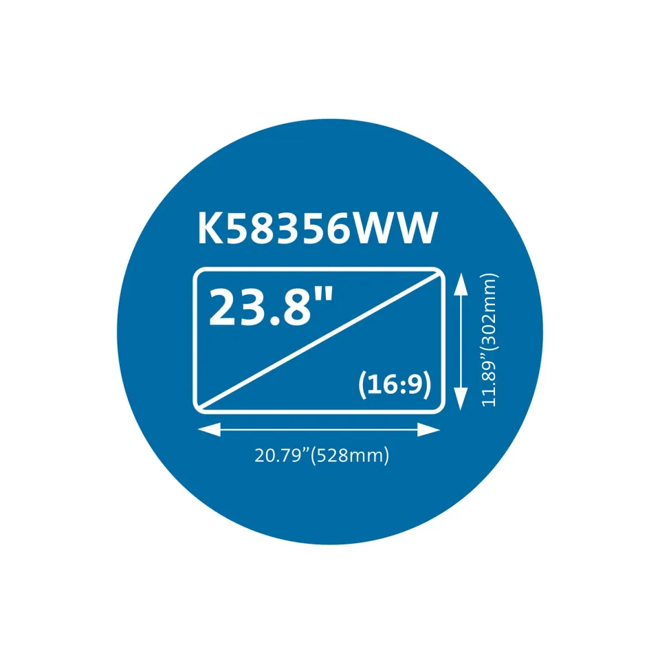 Kensington MagPro pro monitor 23,8“ (16:9), dvousměrný, magnetický, odnímatelný