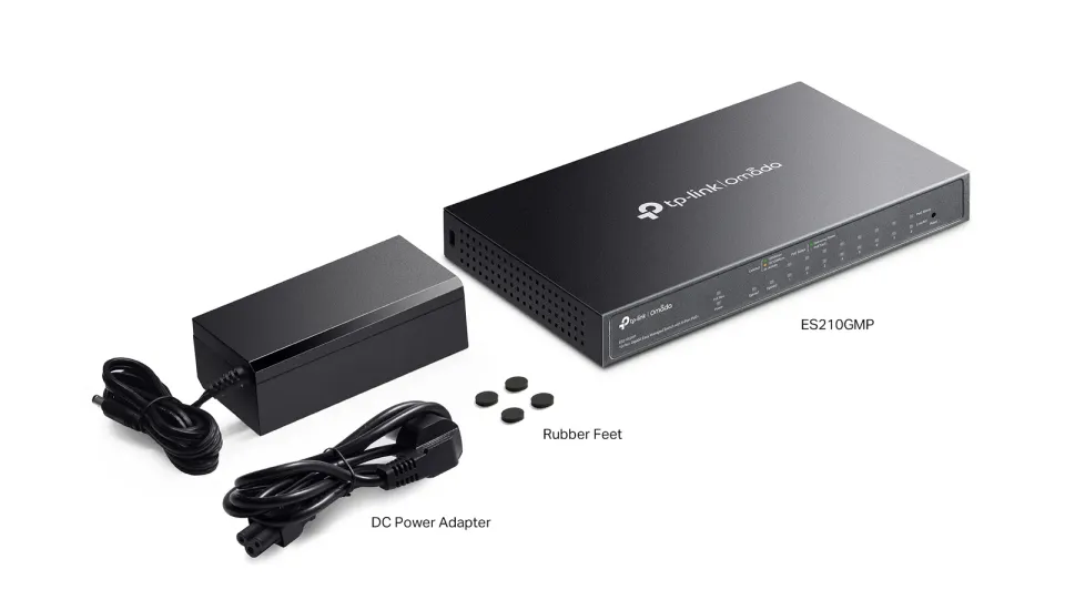 TP-Link ES210GMP Omada 10portový gigabitový Easy Managed switch s 8 porty PoE+