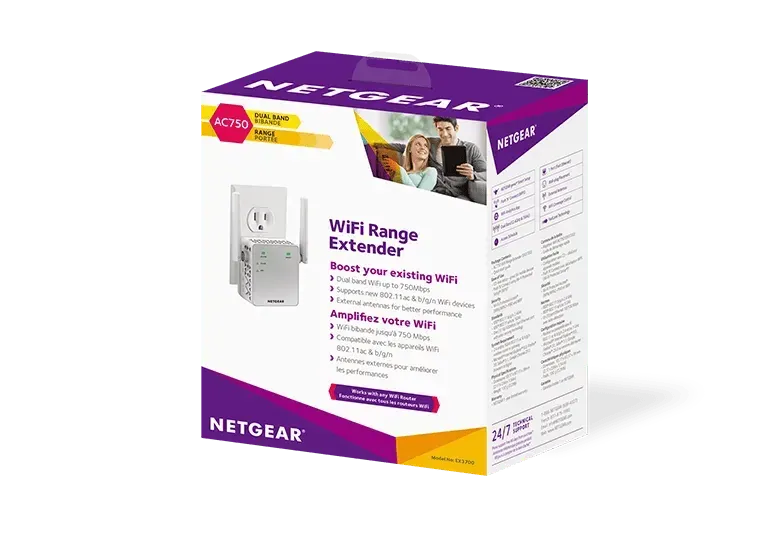 Netgear Dual WiFi Range Extender, 750Mbps