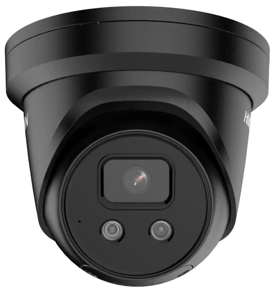 Hikvision DS-2CD2346G2-ISU/SL(2.8mm)/C/BLACK - 4MPix IP Turret AcuSense kamera; IR 30m, A/A, mikrofon, repro, blikač