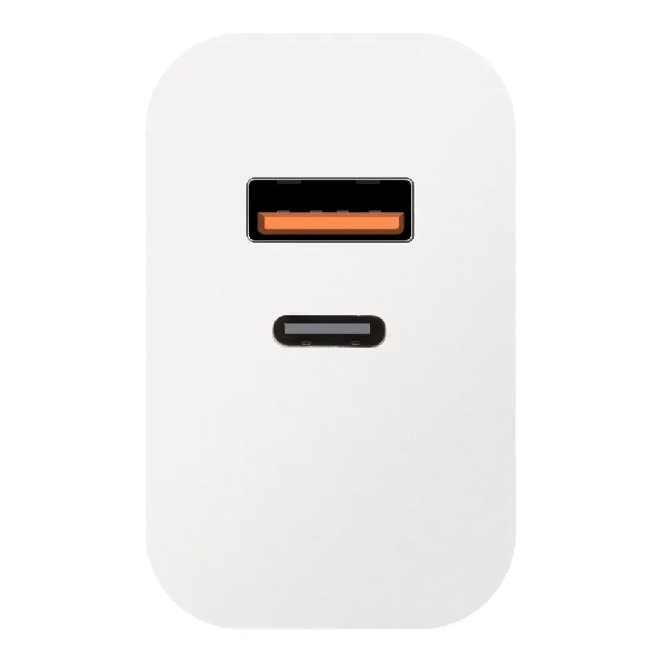 OBAL:ME Cestovní Nabíječka USB-A + USB-C 25W White