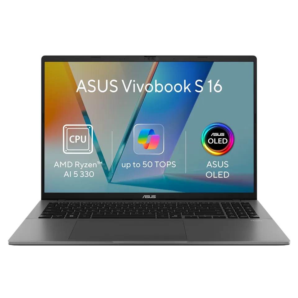 ASUS Vivobook S16 - Ryzen AI 5 330/32GB/512GB SSD/16"/WUXGA/OLED/2y PUR/Win 11 H