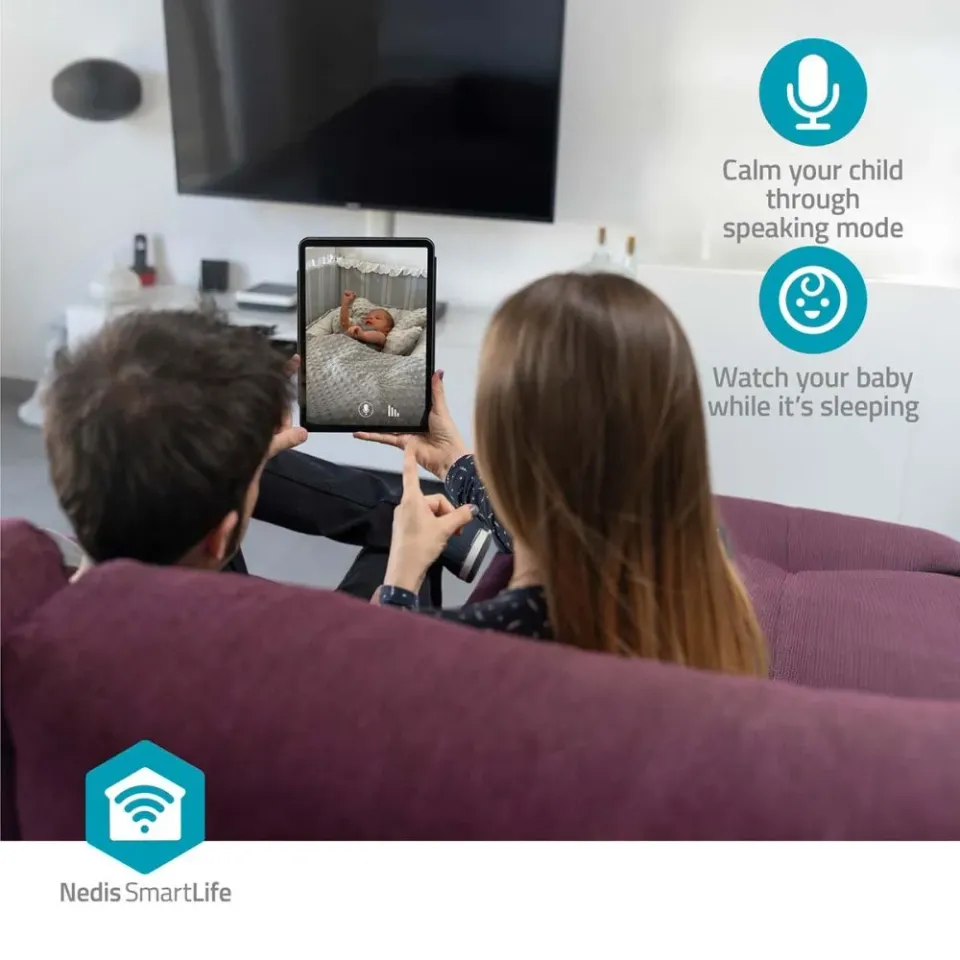 Nedis WIFICI12CWT SmartLife Vnitřní Kamera | Wi-Fi | 3MP Full HD 1296p| Se sníma