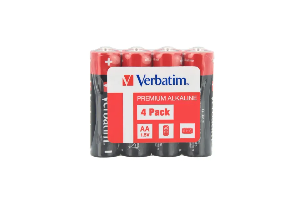 VERBATIM Alkalické baterie AA, 4 Pack - Shrink