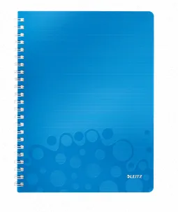 LEITZ Blok WOW A4, PP, linka, modrá