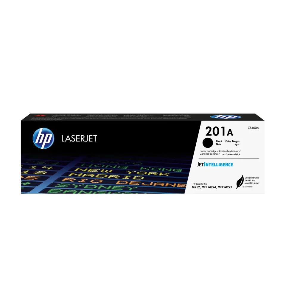 HP CF400A originální toner černý č.201A malý cca 1500 str. (black, HP CLJ M252, M277, M274, černá, ColorSphere 3 Jetintelligence )