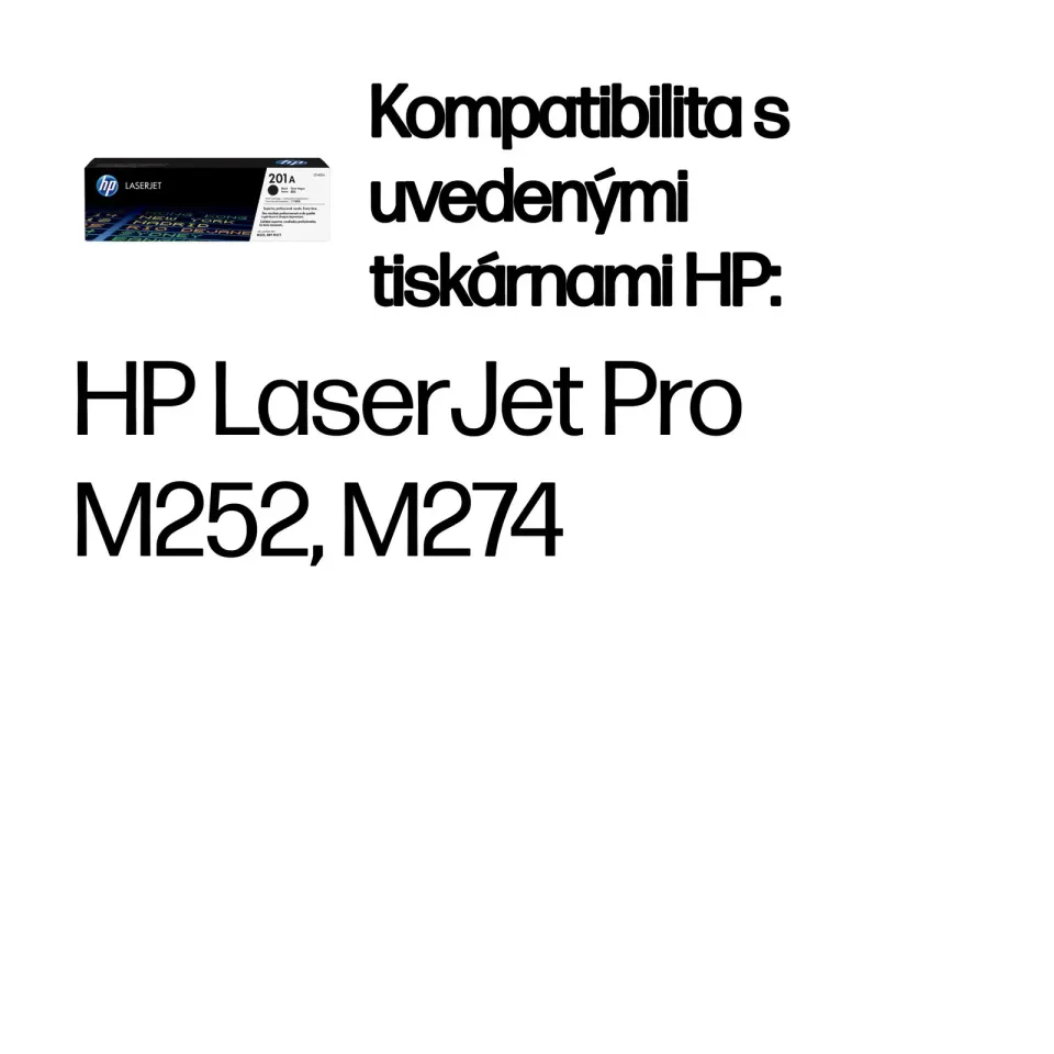 HP CF400A originální toner černý č.201A malý cca 1500 str. (black, HP CLJ M252, M277, M274, černá, ColorSphere 3 Jetintelligence )