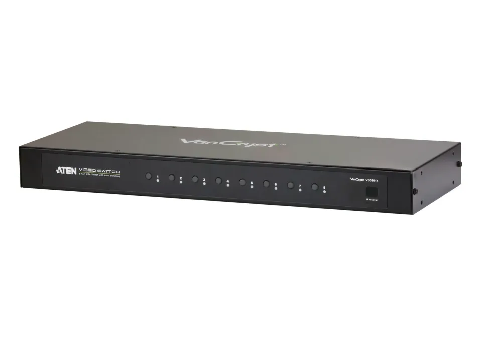 ATEN VS-0801A 8-portový VGA přepínač, dálkové ovládání , rack