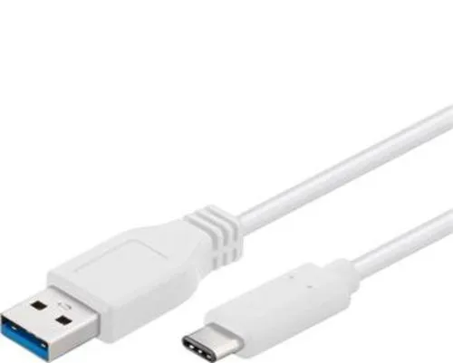 KABEL USB 3.1 Stecker C/Stecker - USB 3.0 Stecker A/Stecker, 2.0m weiß (von USB zu USB-C)