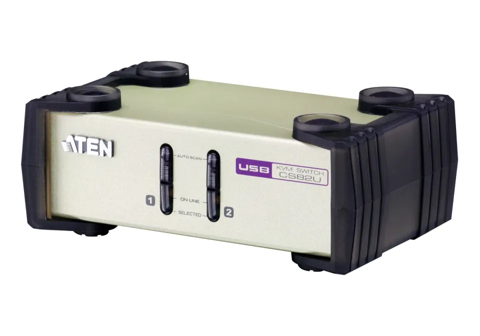 ATEN KVM switch CS-82U PS/2+USB 2PC včetně kabeláže 1,2m